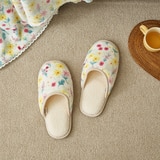 April At Home 플란넬 극세사 담요 슬리퍼 선물세트 - 밀리(옐로우플라워)