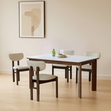 헤이지 세라믹 식탁 세트 4인 - 월넛 헤이지 세라믹 식탁 세트 4인 - 월넛