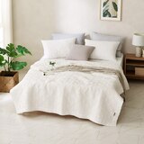 박홍근홈패션 워싱면 양모 스프레드 - 퀸, 화이트