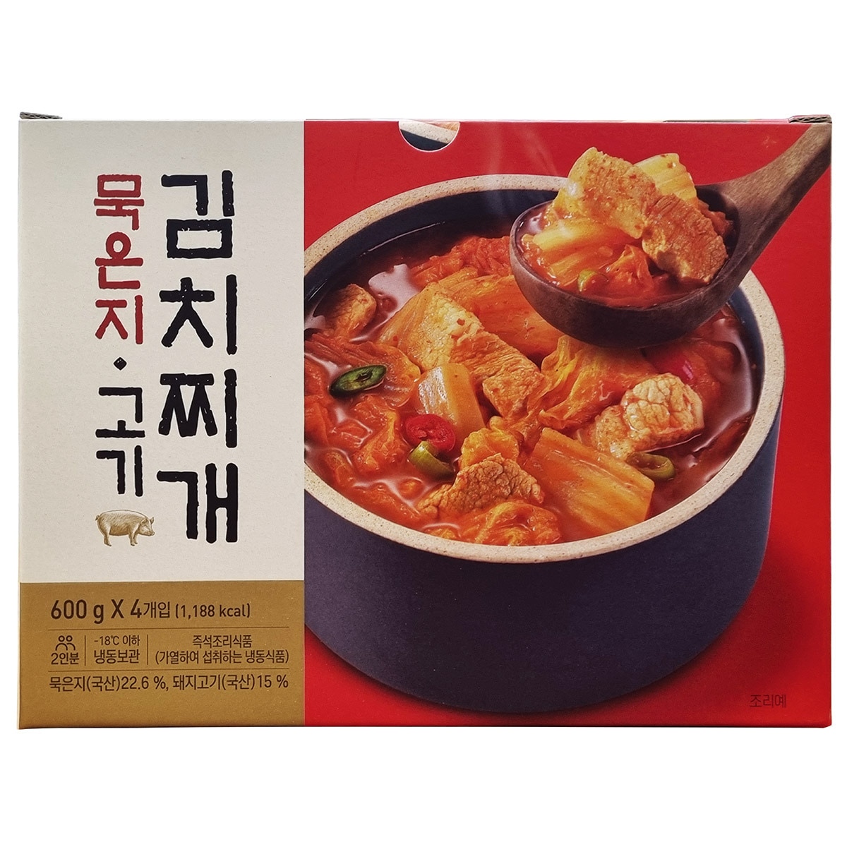 왕애밥상 묵은지고기김치찌개(600g x 4ea) x 2 set