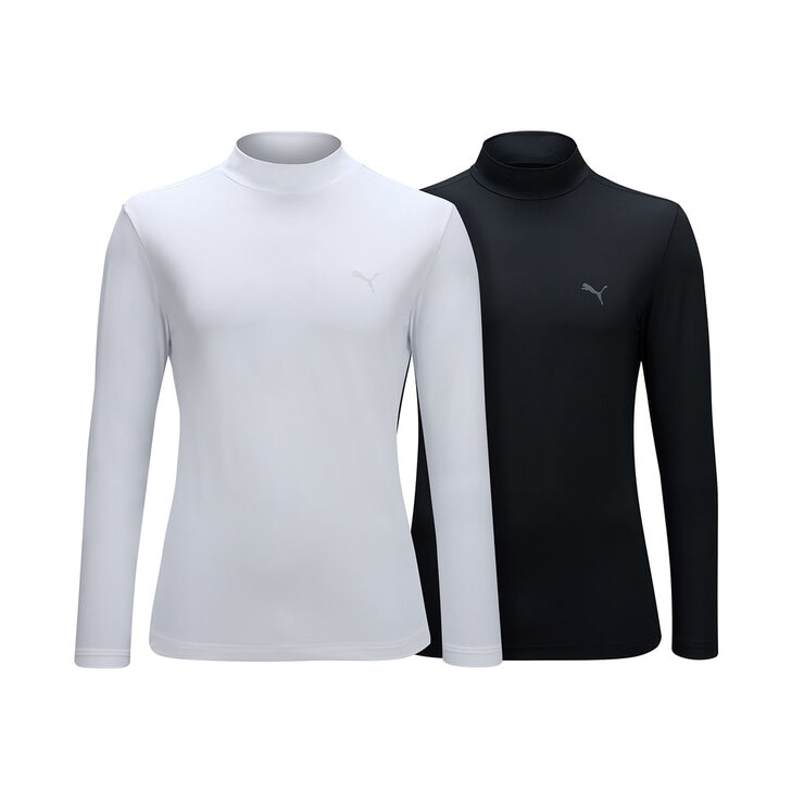 푸마 쿨메이트 긴소매티 2P - 남성 화이트/블랙