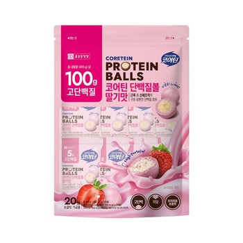 코어틴 단백질볼 딸기맛 400g (20g x 20pk)