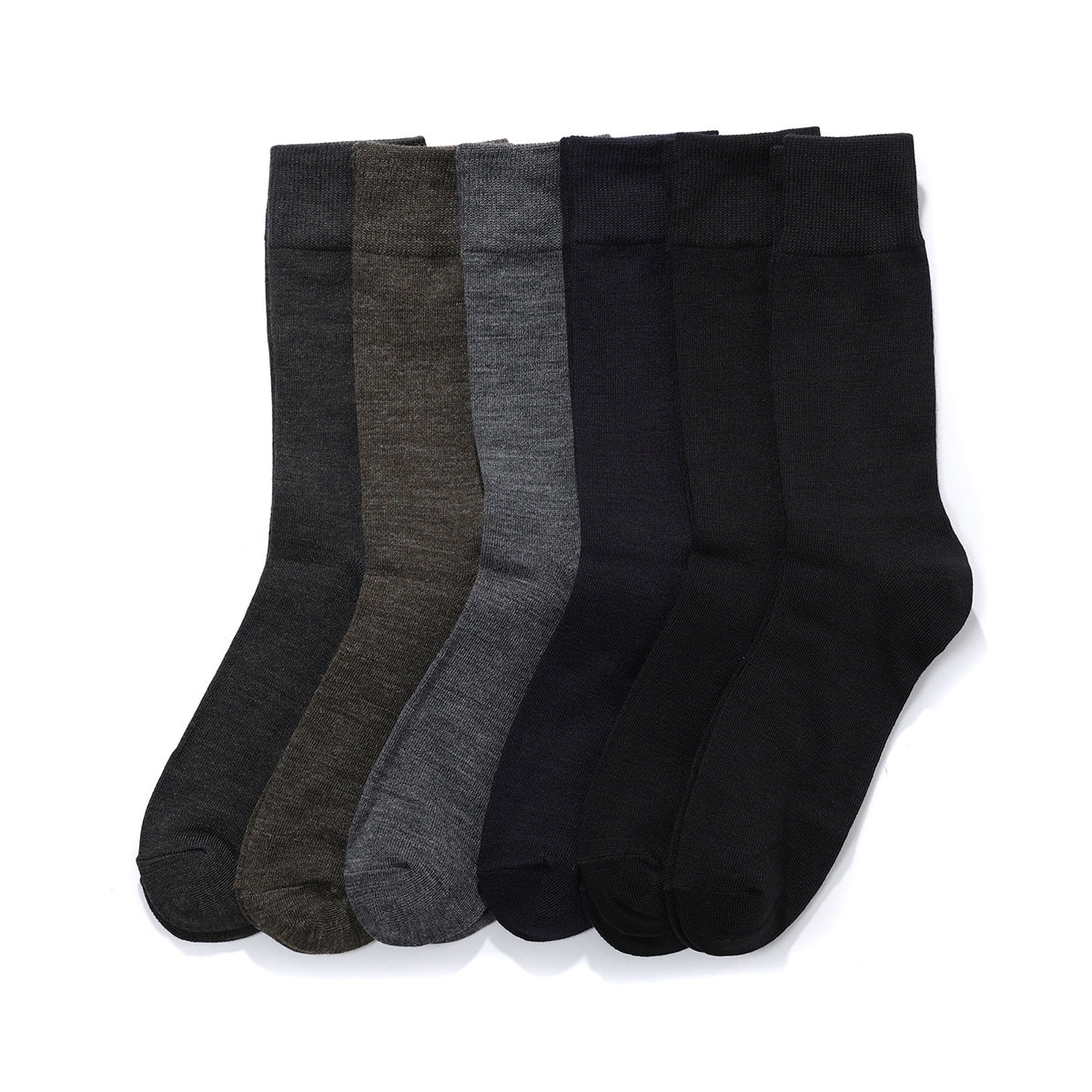 싹스탑 남성 울 양말 6족 - 솔리드1