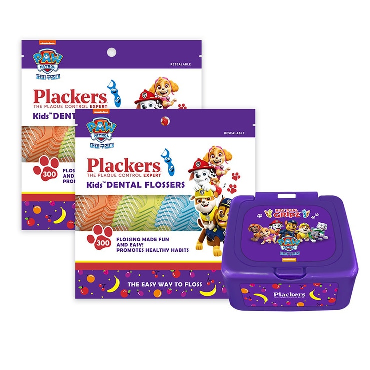 Plackers Kids Flossers 300ct x 2 + Case 677288