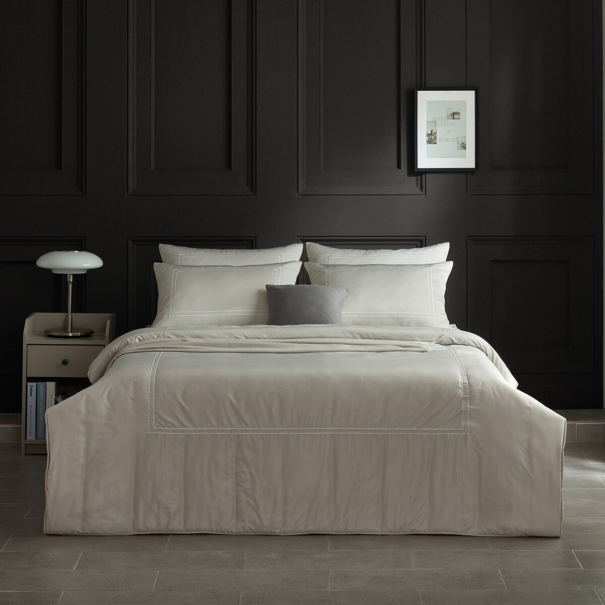 알러텍트 알러지 케어 무봉제 이불 - 퀸, 웜그레이 (프레임) 알러텍트 알러지 케어 무봉제 이불 - 퀸, 웜그레이 (프레임)