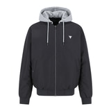 게스 남성 후디 보머 자켓 - 차콜그레이