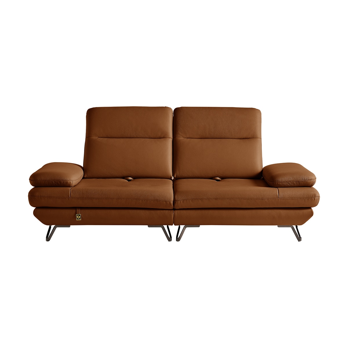 다우닝 모아나 스윙 전체 천연가죽 소파 3인 - 꼬냑