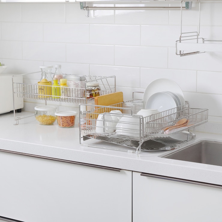 쿡에버 스테인리스 2단 확장형 식기건조대