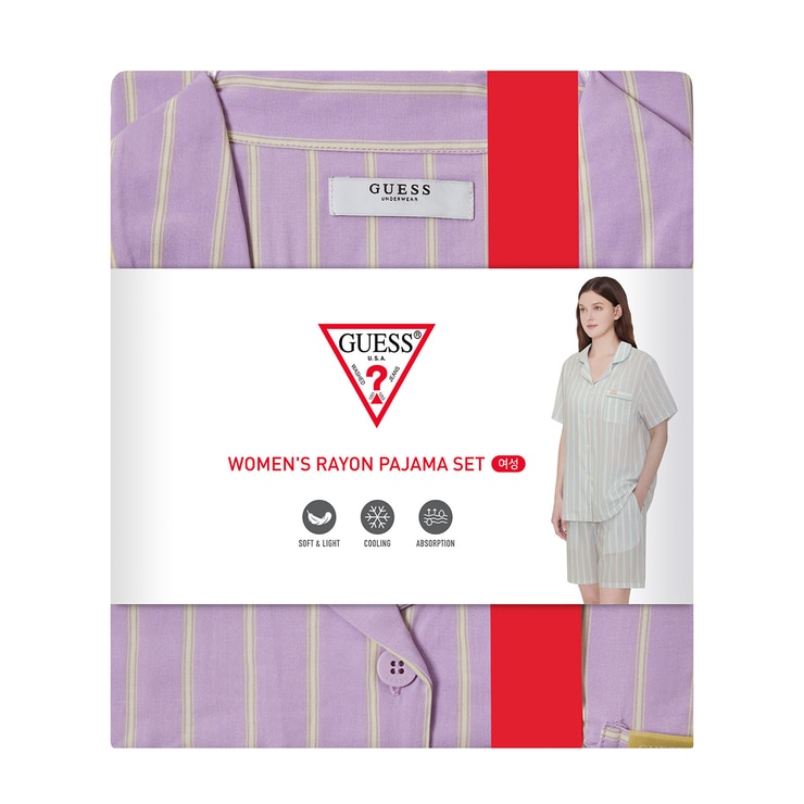 게스 여성 레이온 파자마 세트 - 라벤더, S