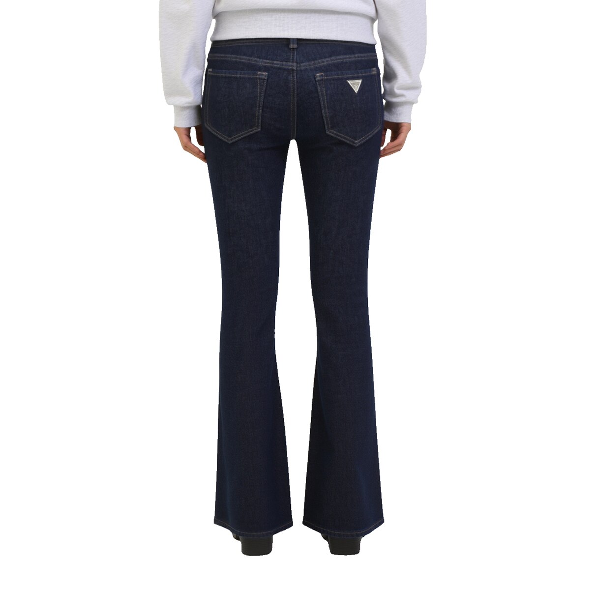 게스 여성 기모 슬림 부츠컷 청바지 - 블루 블랙, 67(27)