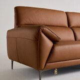 다우닝 데이지 전체 천연가죽 소파 4인