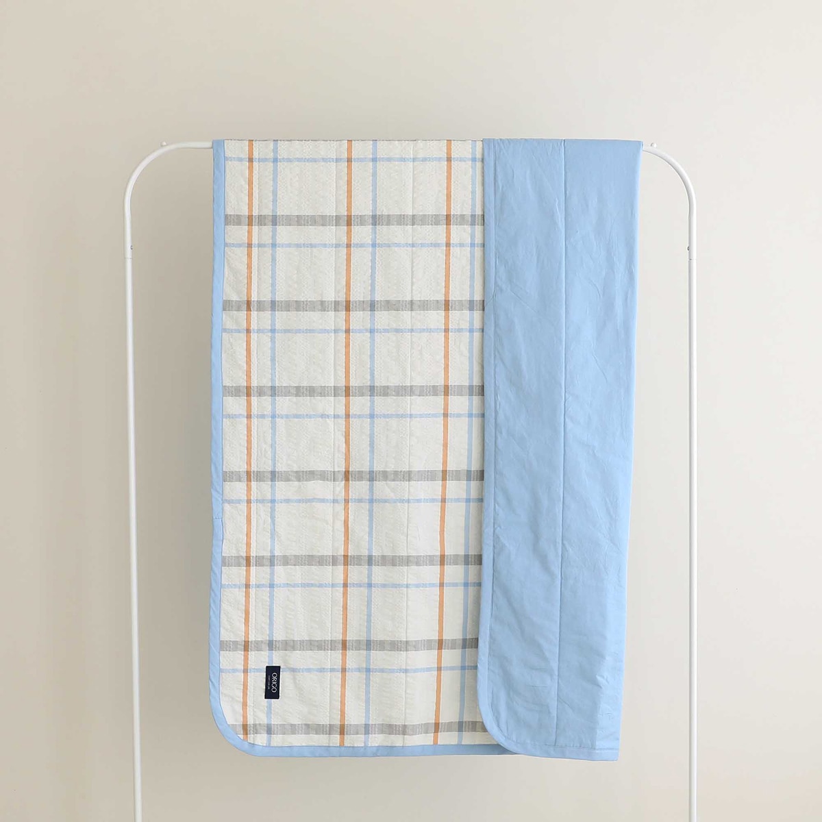 오리고 면 시어서커 담요 100 x 150cm - 아이보리