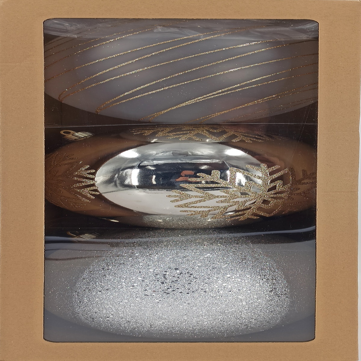 크리스마스 250mm 오너먼트 장식 3개 세트 - 메탈릭 크리스마스 250mm 오너먼트 장식 3개 세트 - 메탈릭