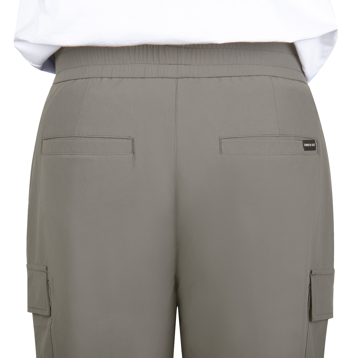 케네스콜 남성 나일론 스판 바지 - 카키, 36