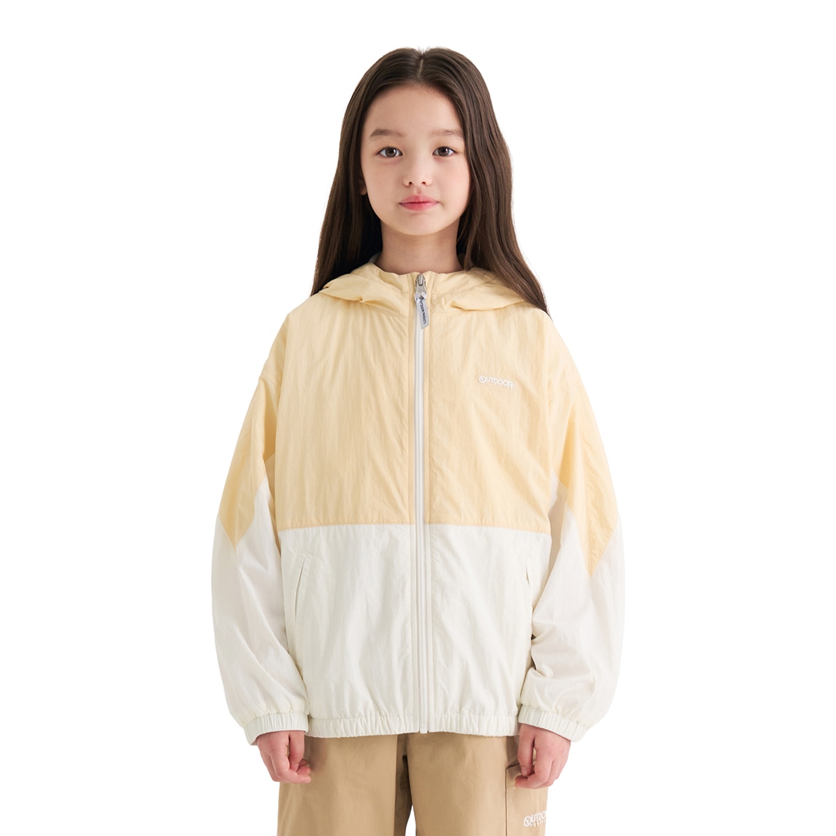 아웃도어 프로덕츠 키즈 바람막이 자켓 - 베이지, 145