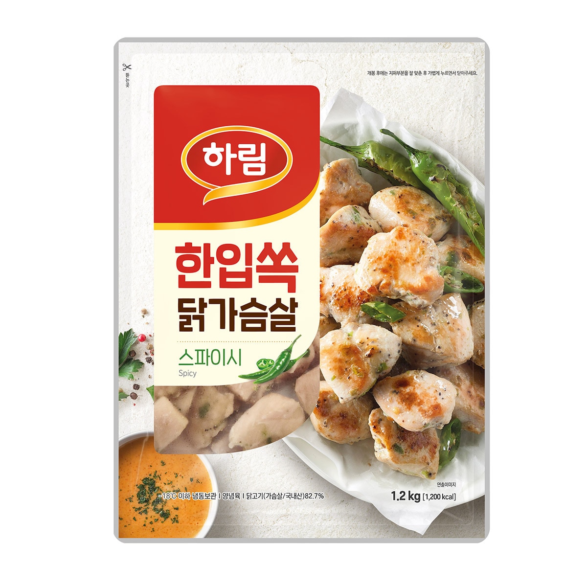 하림자연실록 스파이시 닭가슴살 1.2KG