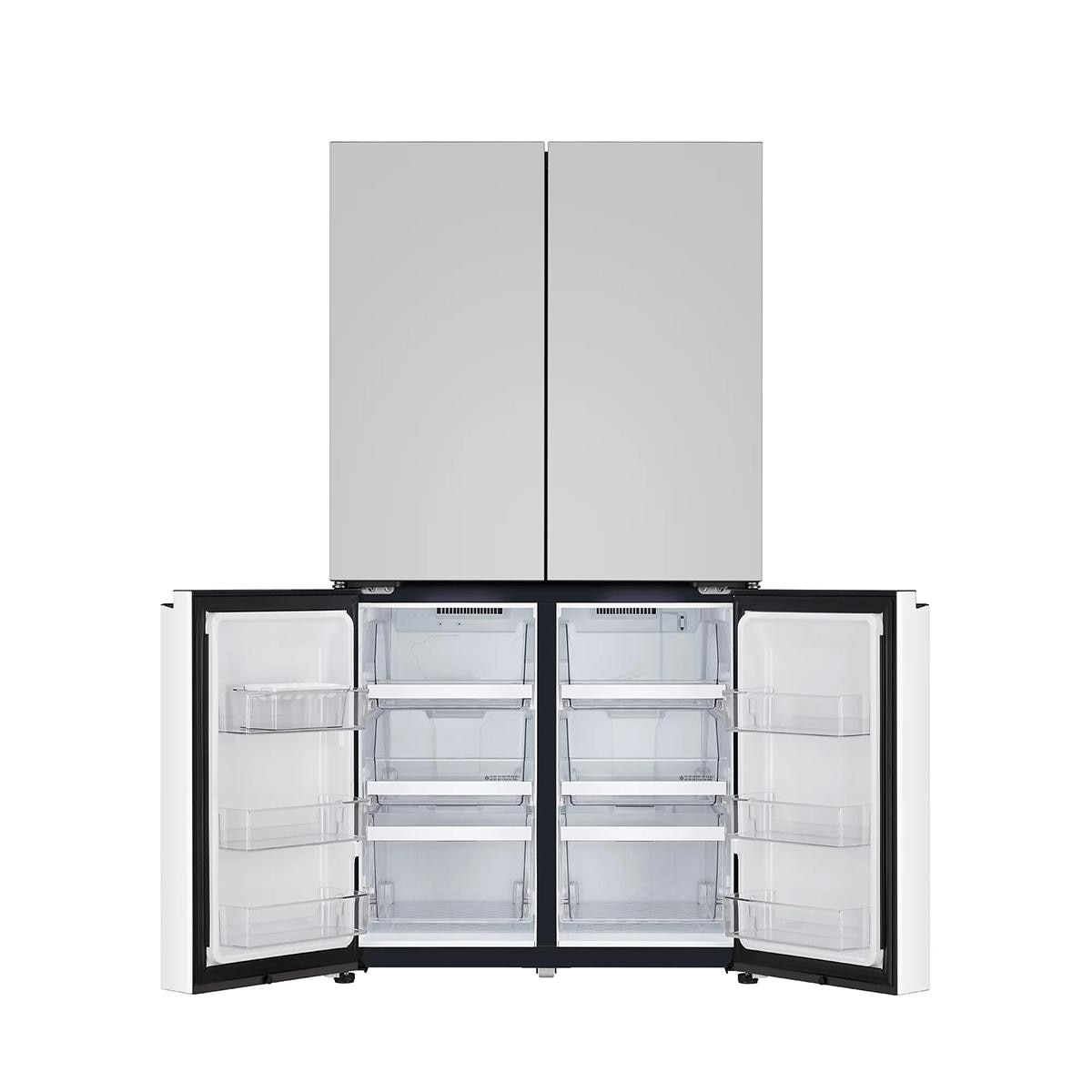 LG 오브제 AI 냉장고 870L, 메탈 그레이/화이트