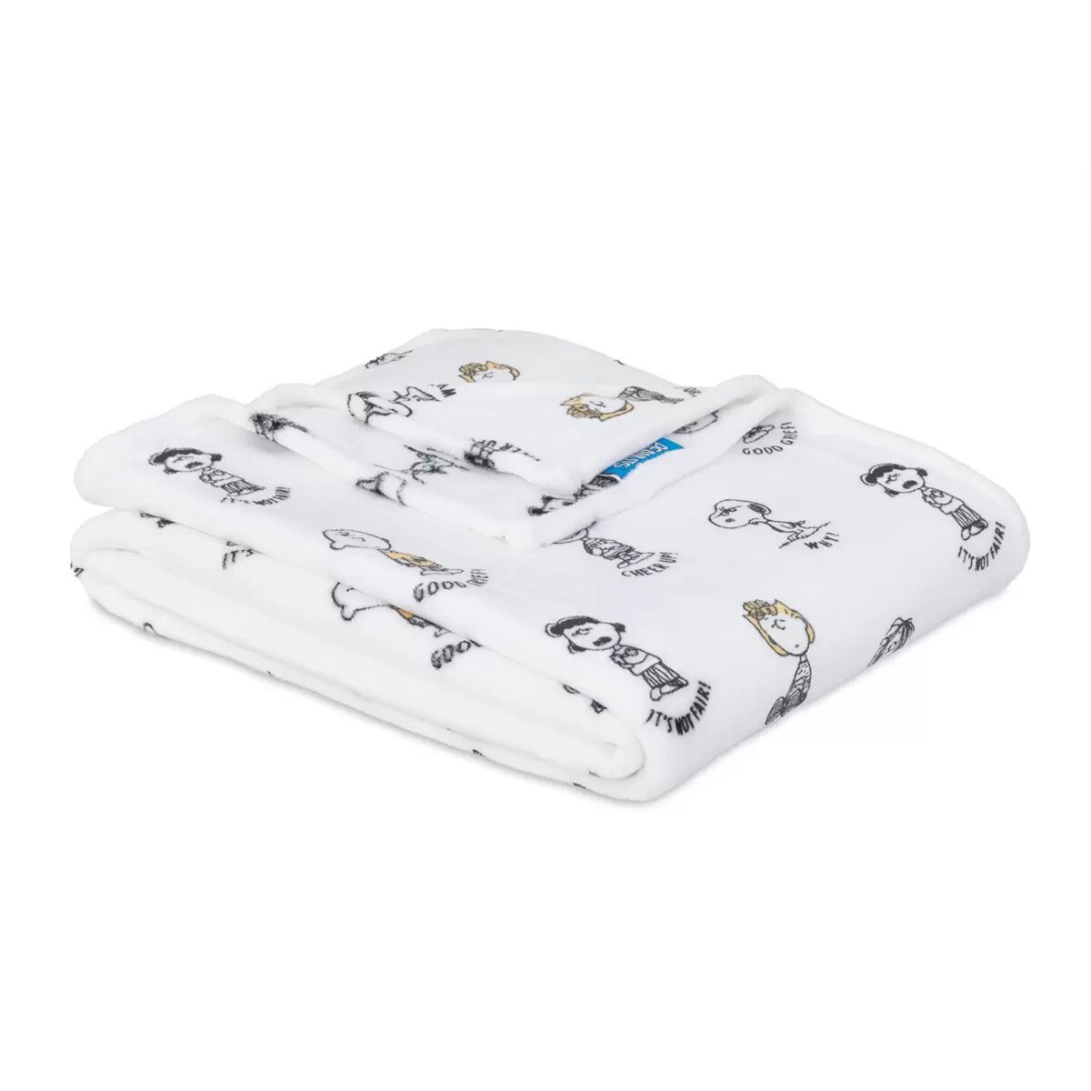 Peanuts 벨벳 담요 152 x 177cm - 화이트