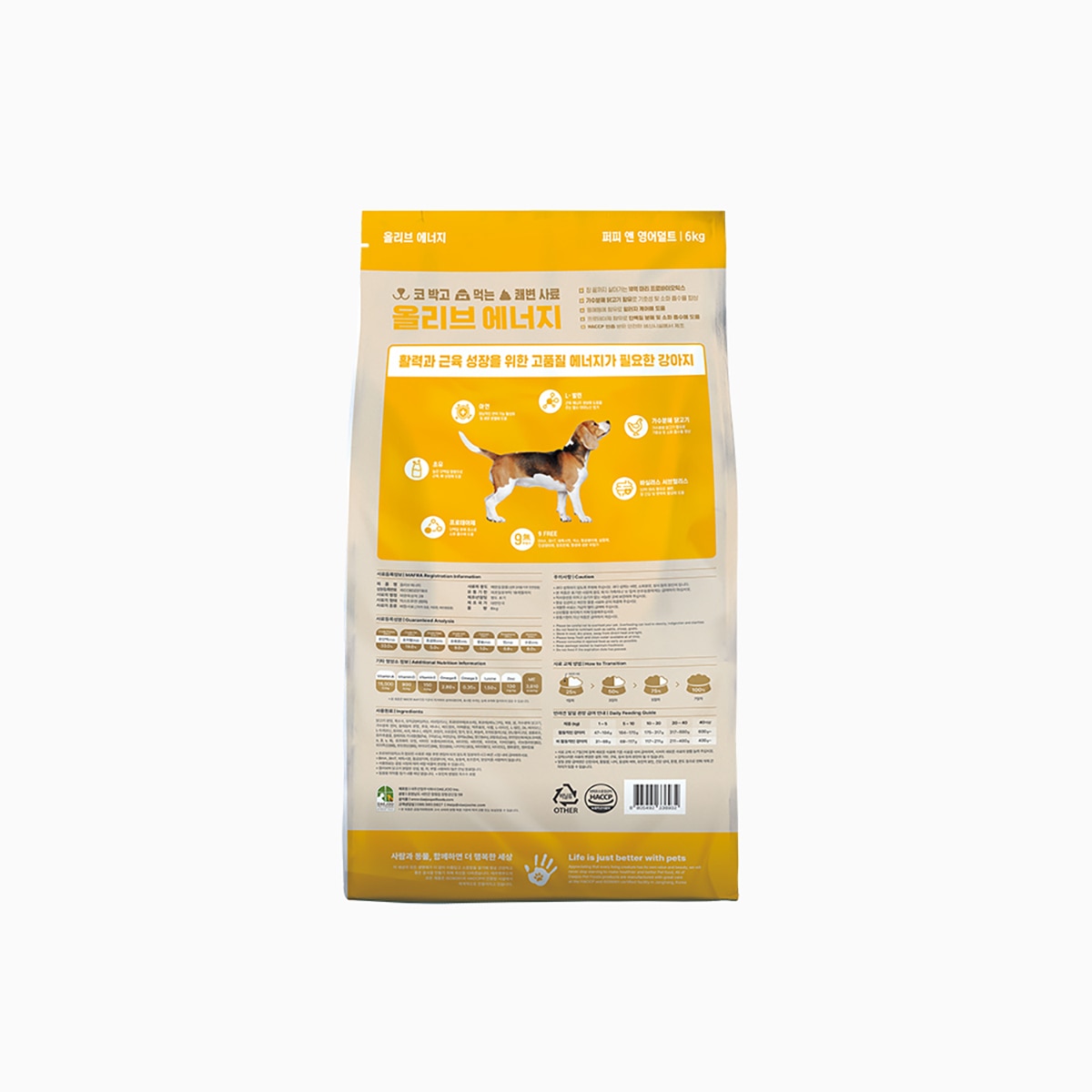 올리브 애견사료 6kg x 2 (에너지/밸런스/케어)