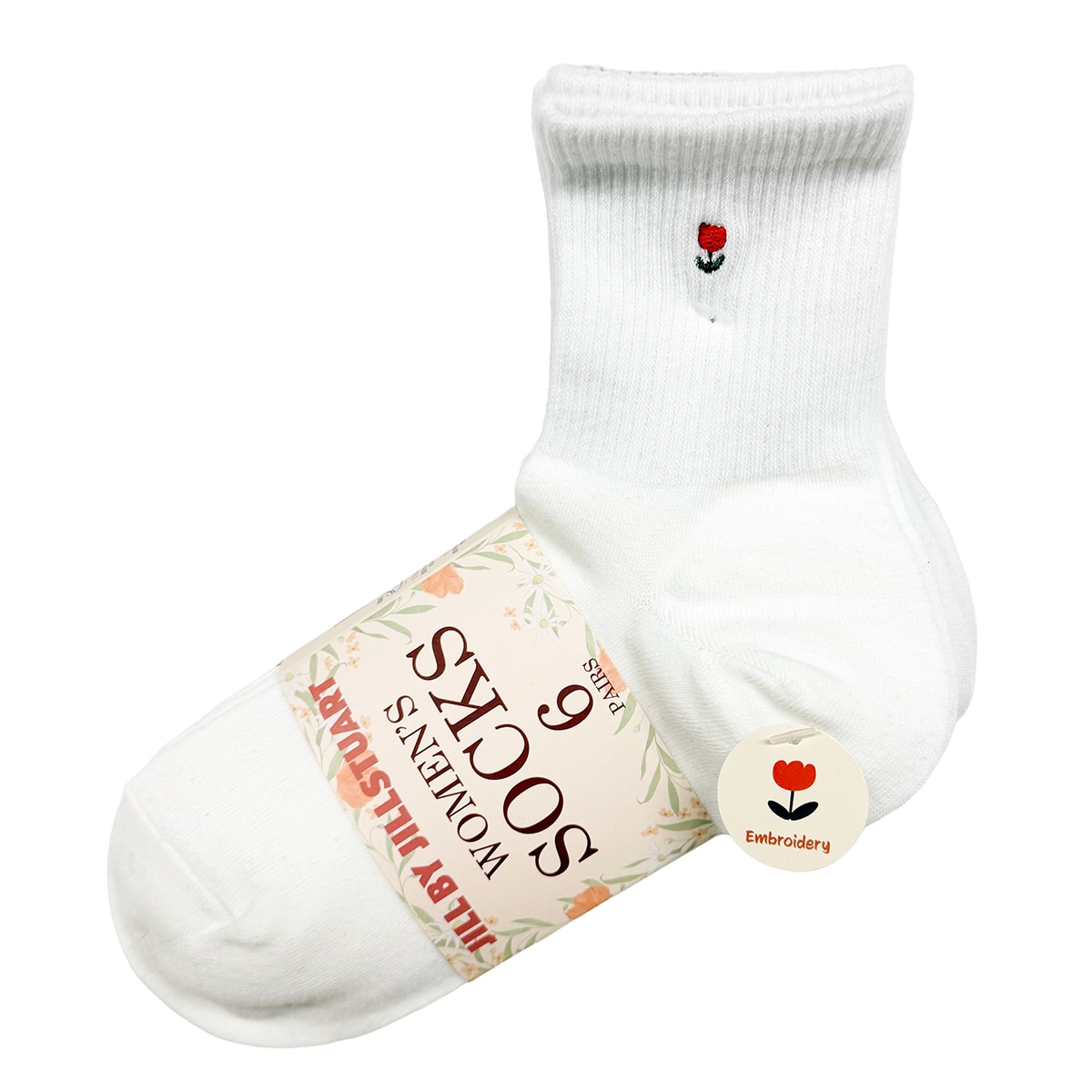 질바이질스튜어트 여성 양말 6족 - 꽃자수팩