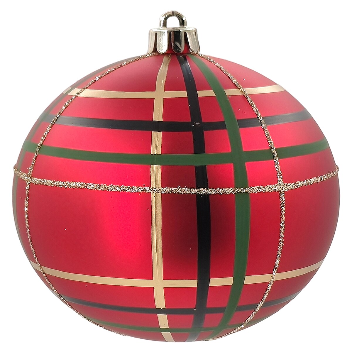 크리스마스 100mm 오너먼트 장식 18개 세트 - 레드/그린
