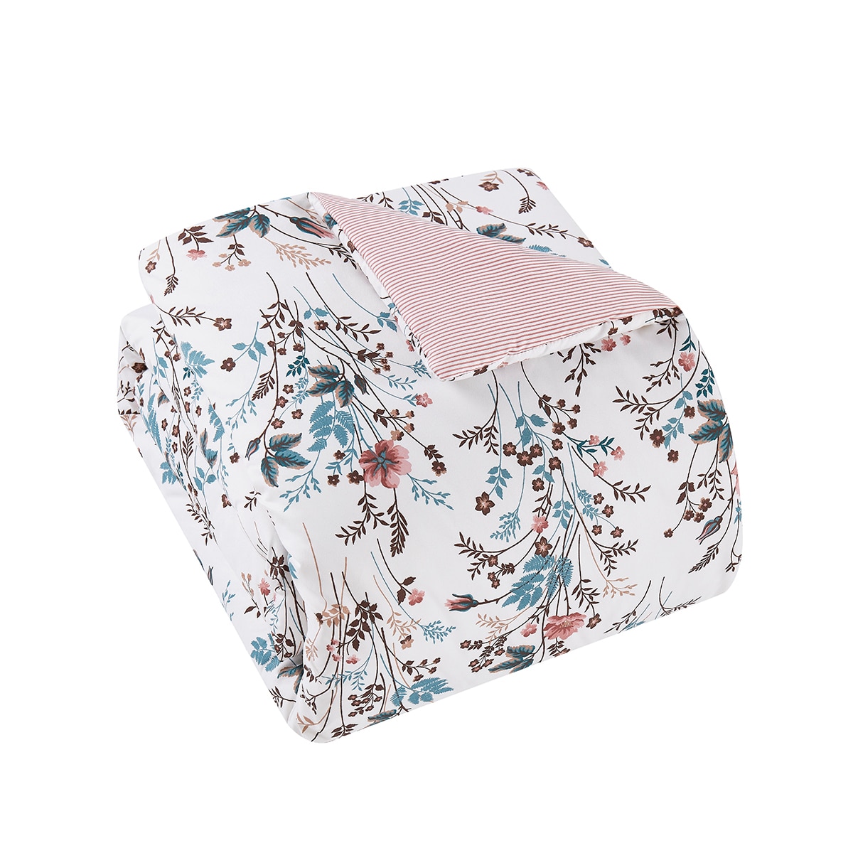 Serelena 양면 차렵 이불 & 베개커버 세트 - 퀸, 플라워