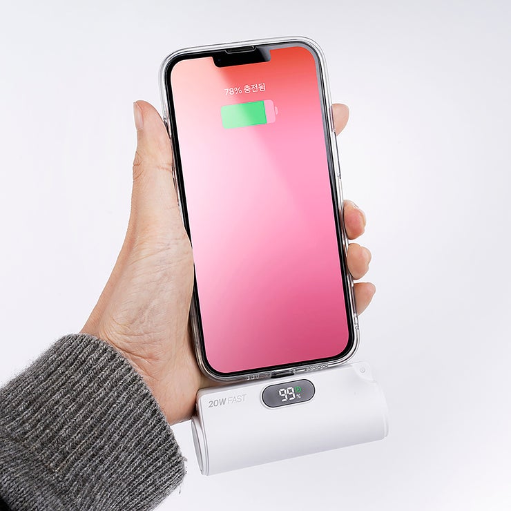 스마텍 도킹형 보조배터리 5000mAh x 2 - 라이트닝 x 2개