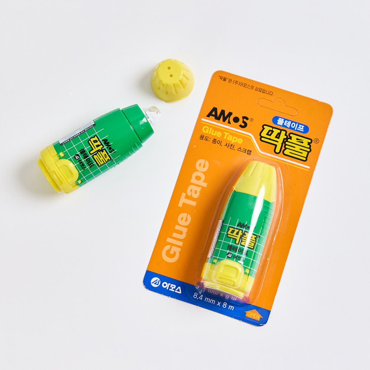 아모스 딱풀 풀 테이프 8.4mm x 8m, 10개