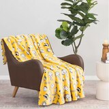 Peanuts 벨벳 담요 152 x 177cm - 옐로우