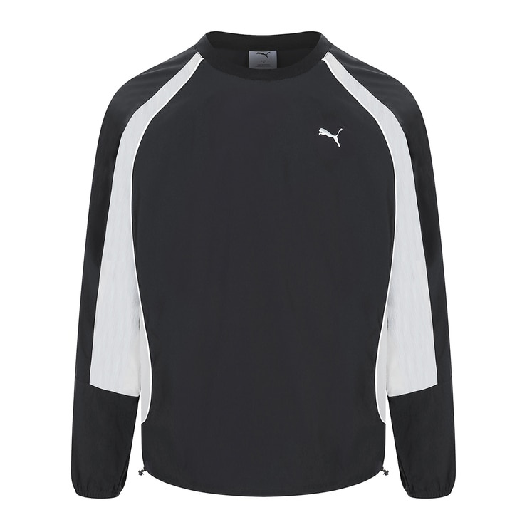 푸마 남성 긴소매 액티브 우븐 크루 - 블랙, L