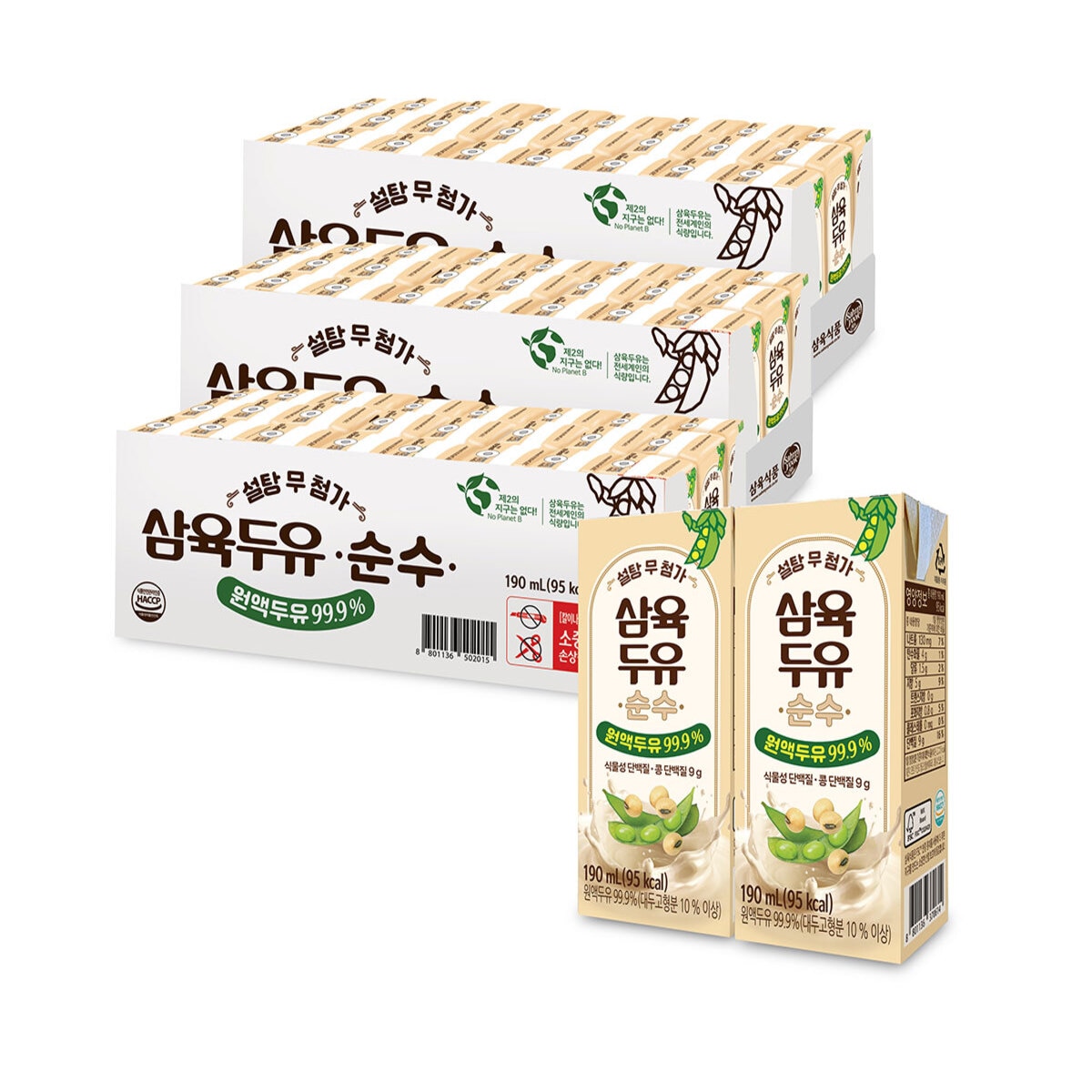 삼육 두유 순수 190ml x 24 x 3