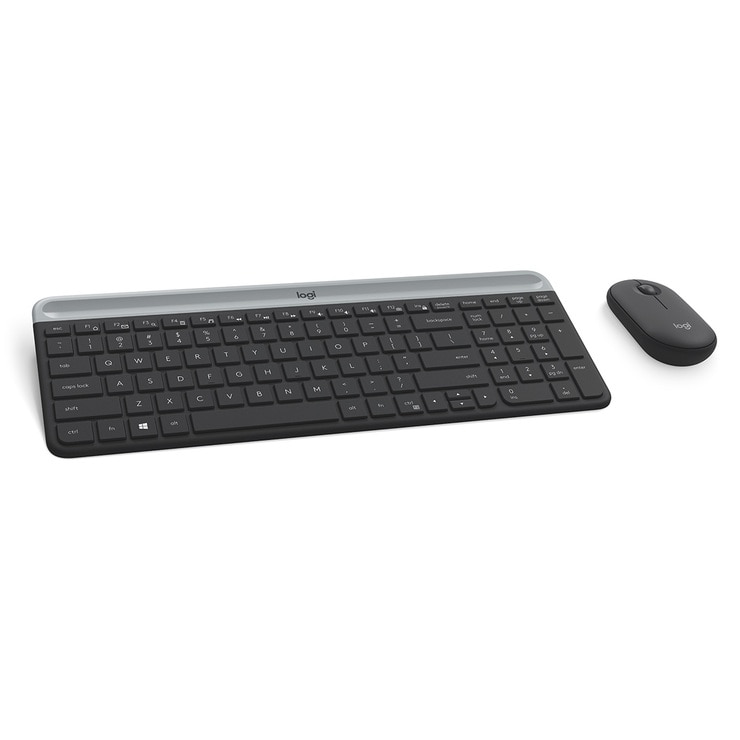 Logitech 무선 슬림 키보드 마우스 세트 - 시크 블랙