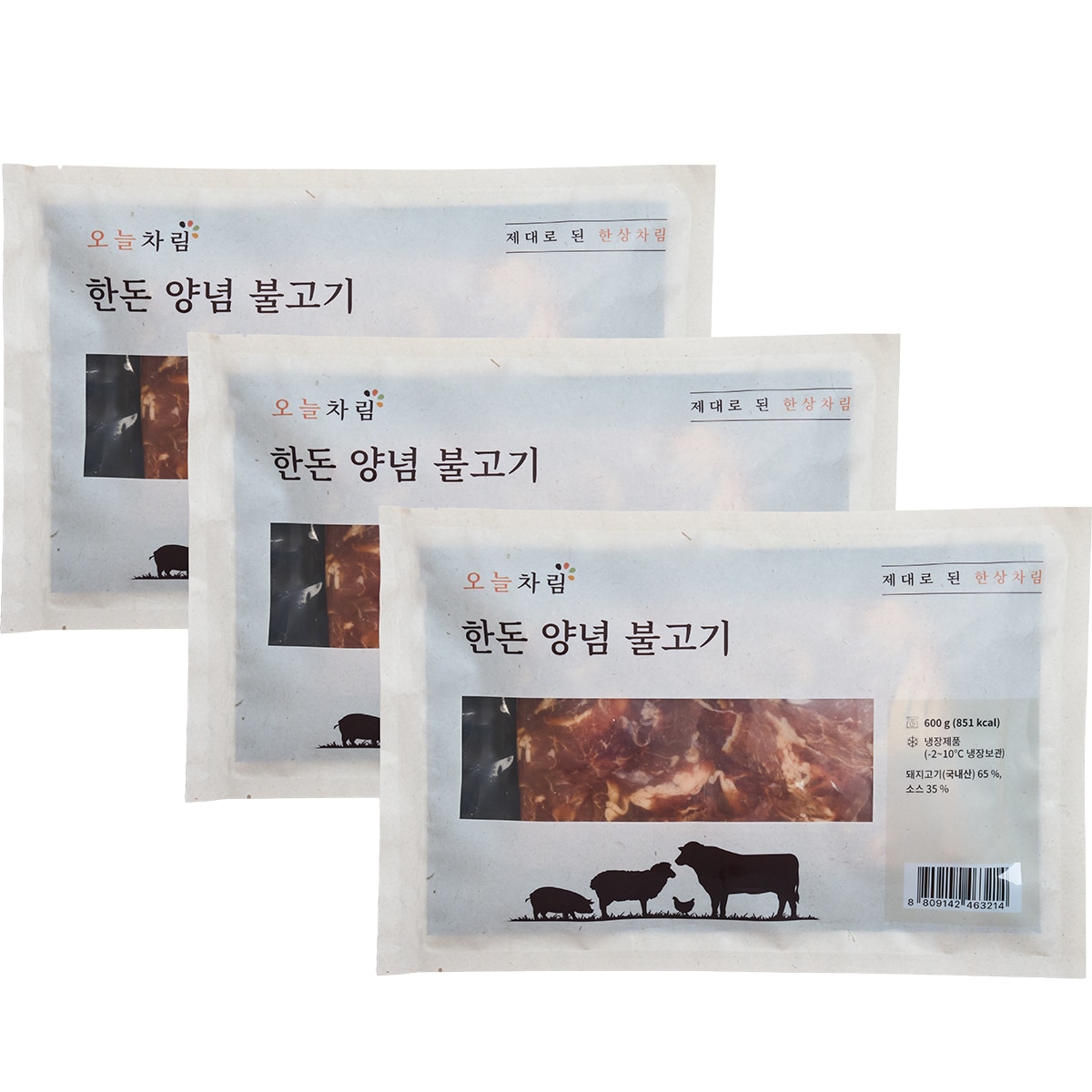 오늘차림 한돈 양념 불고기600g x 3ea