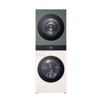 엘지 오브제 AI 워시타워 세탁 23kg&건조 23kg 베이지 그린