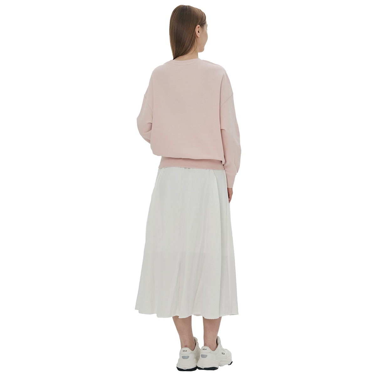 UCLA 여성 세미크롭 스웨트셔츠 - 핑크, S