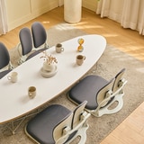 듀오백 패브릭 좌식 의자