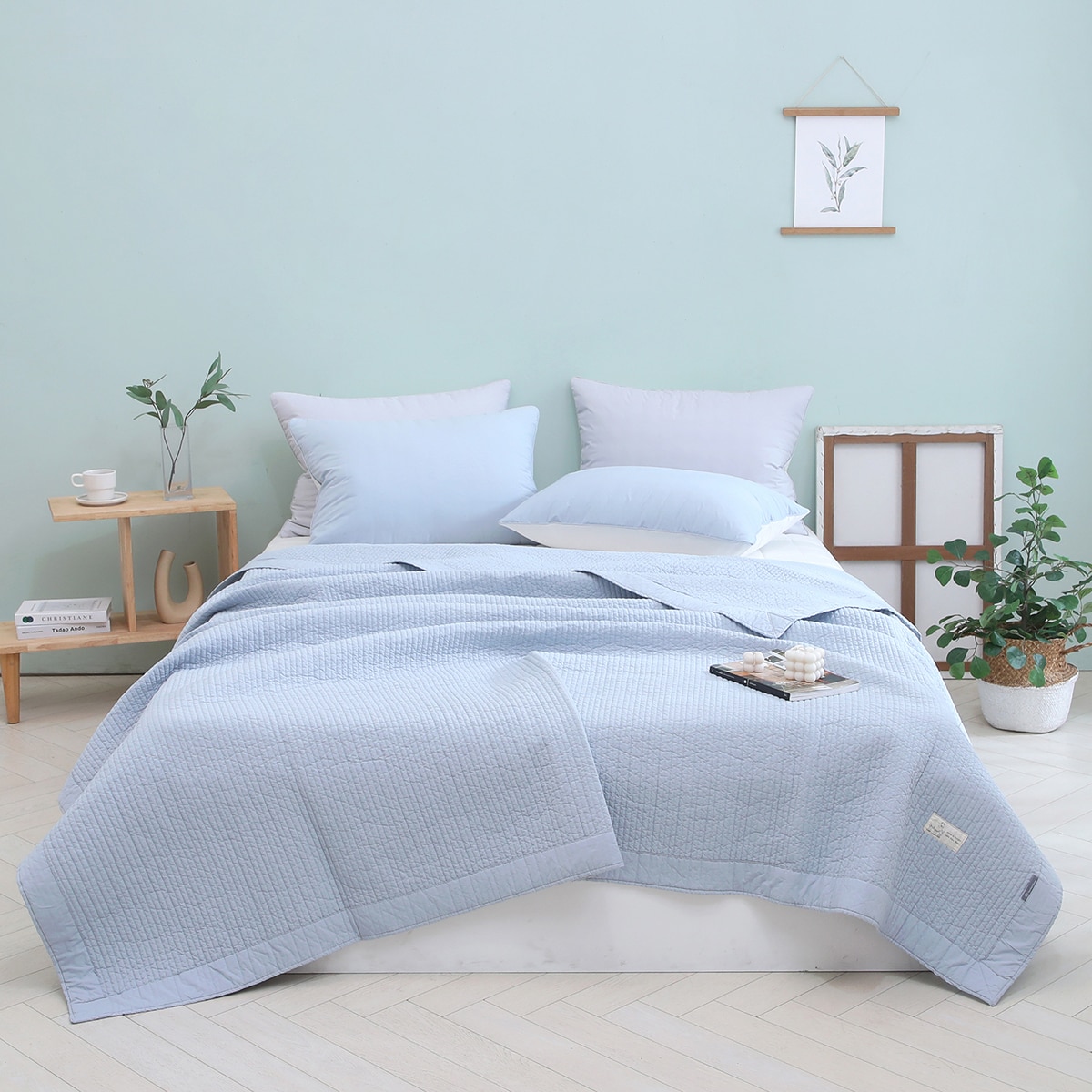 April At Home 앤더슨 양모 워싱 스프레드 - 퀸 April At Home 앤더슨 양모 워싱 스프레드 - 퀸