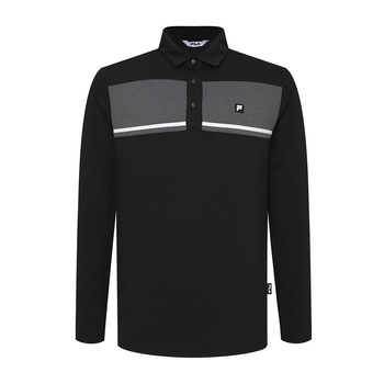 휠라 골프 남성 긴소매 폴로 티셔츠