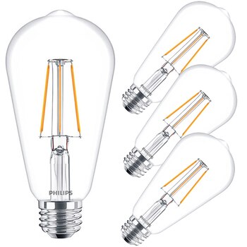 필립스 LED 필라멘트 6W 4개입, 전구색 필립스 LED 필라멘트 6W 4개입, 전구색