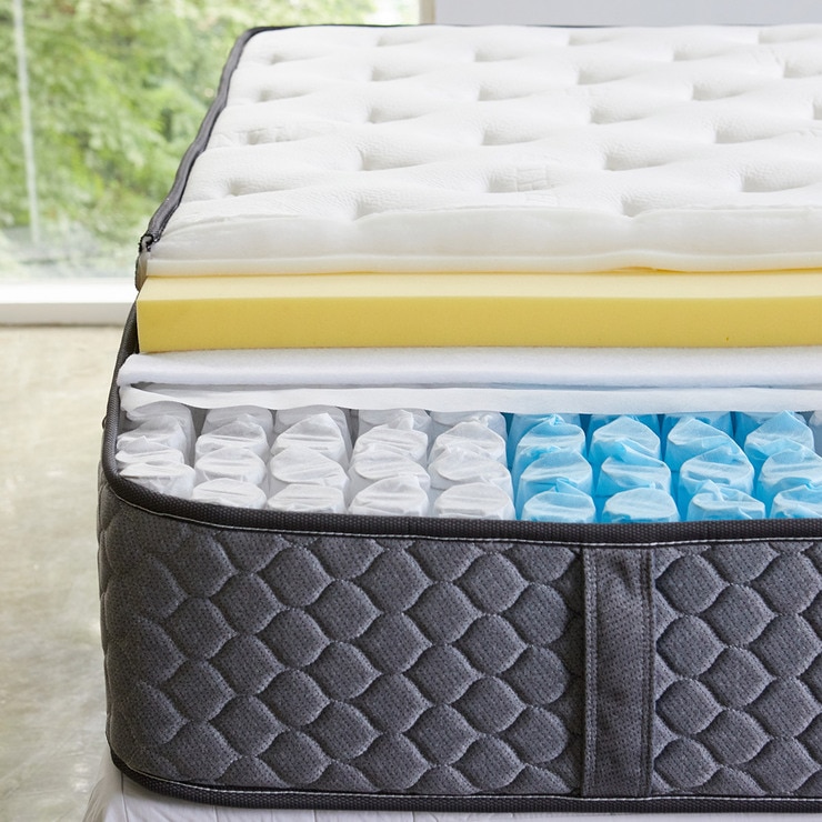 리비니아 필로우탑 롤팩 매트리스 킹 - 그레이