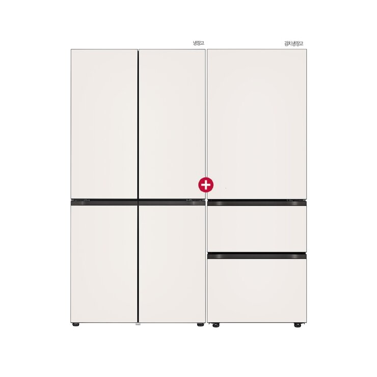 엘지오브제 FIT&MAX 냉장고&김치냉장고세트,키트포함