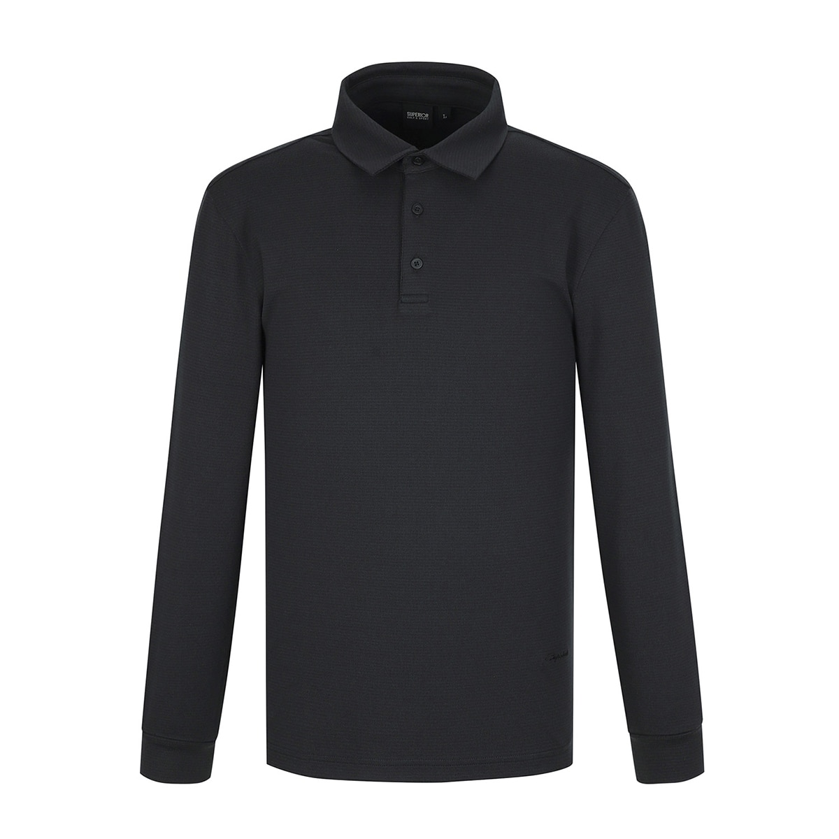 슈페리어 남성 긴소매 폴로티 - 차콜 슈페리어 남성 긴소매 폴로티 - 차콜