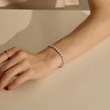 클라베드제이 14K 골드 0.90ctw 다이아몬드 팔찌 루미엘