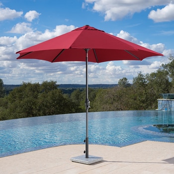 선빌라 정원용 우산, 지름 2.9m, 레드