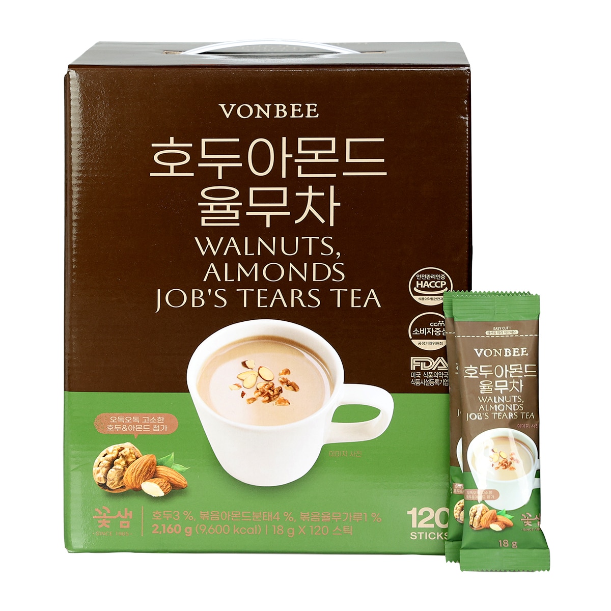 본비 호두 아몬드 율무차 18g x 120 입