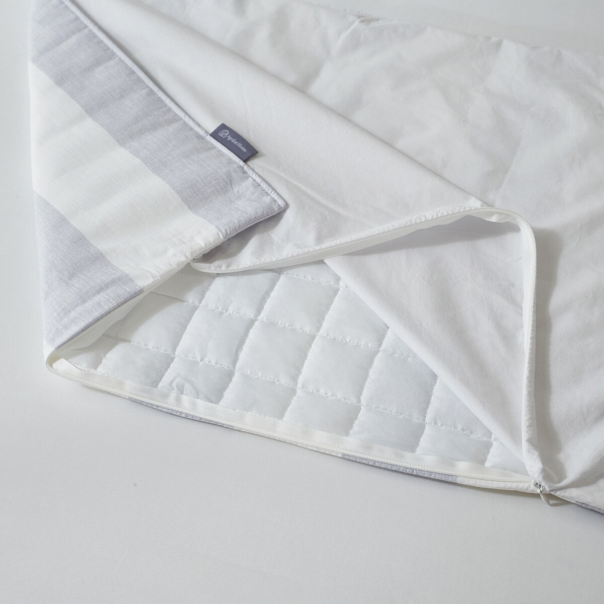 April At Home 60수 고밀도면 차렵이불 베개세트-싱글, 그레이 April At Home 60수 고밀도면 차렵이불 베개세트-싱글, 그레이