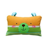 오리고 애니멀 자수 쿠션 겸 베개 30 x 50cm - 사운드오브스프링 베어 오렌지