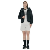 SOUP 여성 탈착 후드 재킷 - 블랙, M