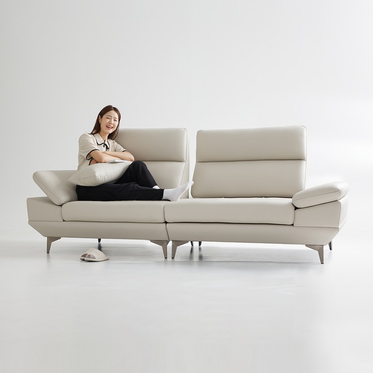 UND 에디션 NA10 천연 통가죽 스윙 소파 3.5인