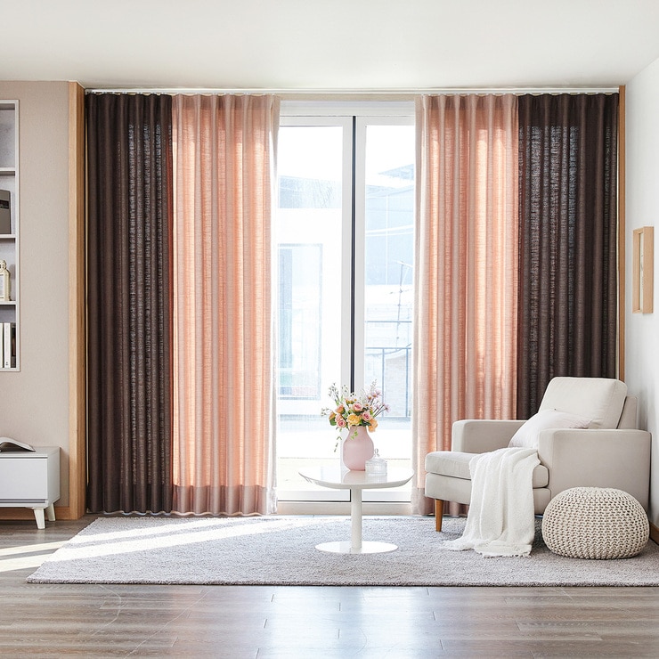 Curtain Pink & Brown 520 x 230 cm 683896